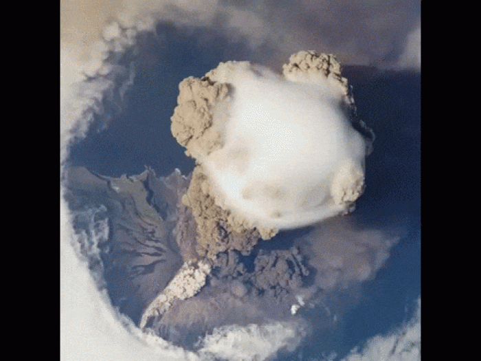 Sarychev Volcano near Japan GIF