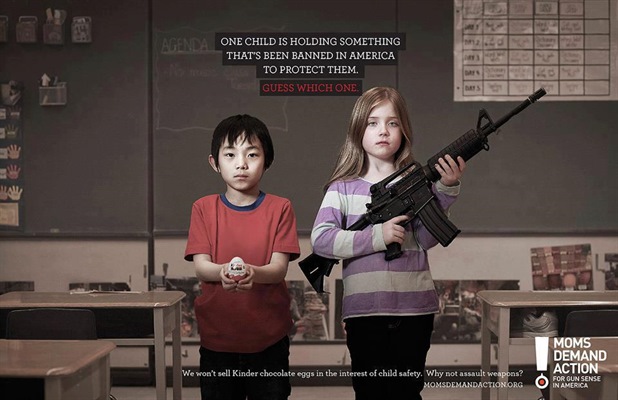One child is holding something that's been banned in America to protect them. Kinder surprise
