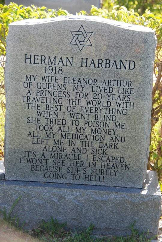 Herman Harband Grave Stone