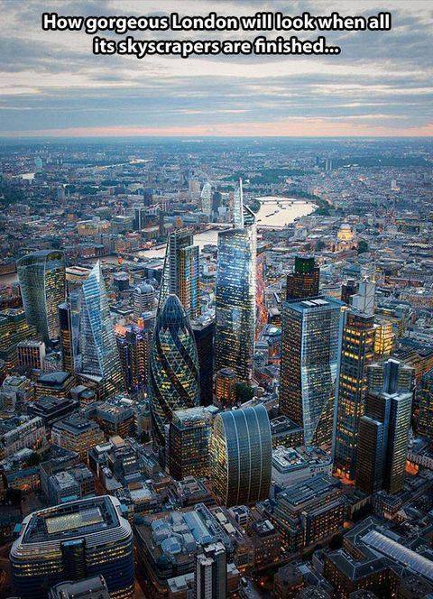 How London will look when all its skyscrapers are finished.
