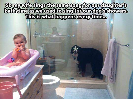 So my wife sings the same song for our daughter's bath..