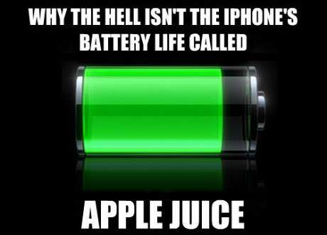 Why the hell isn't the iPhone battery life called Apple juice?
