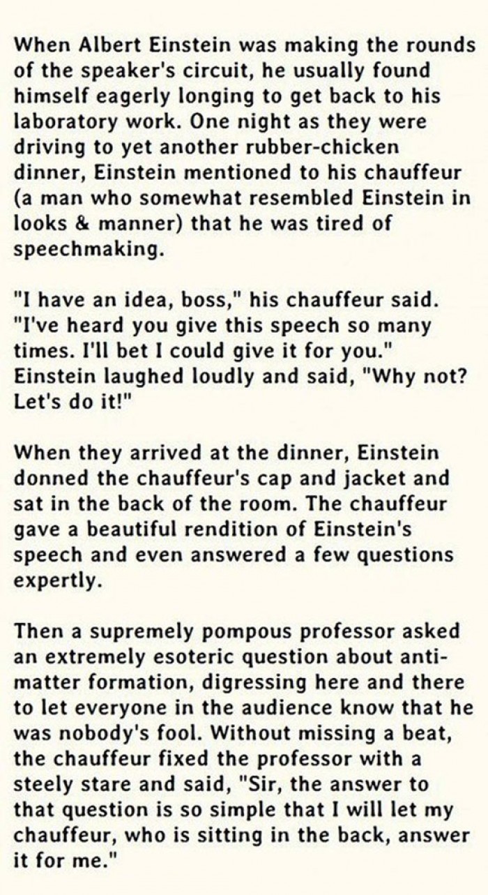 Einstein’s Chauffeur