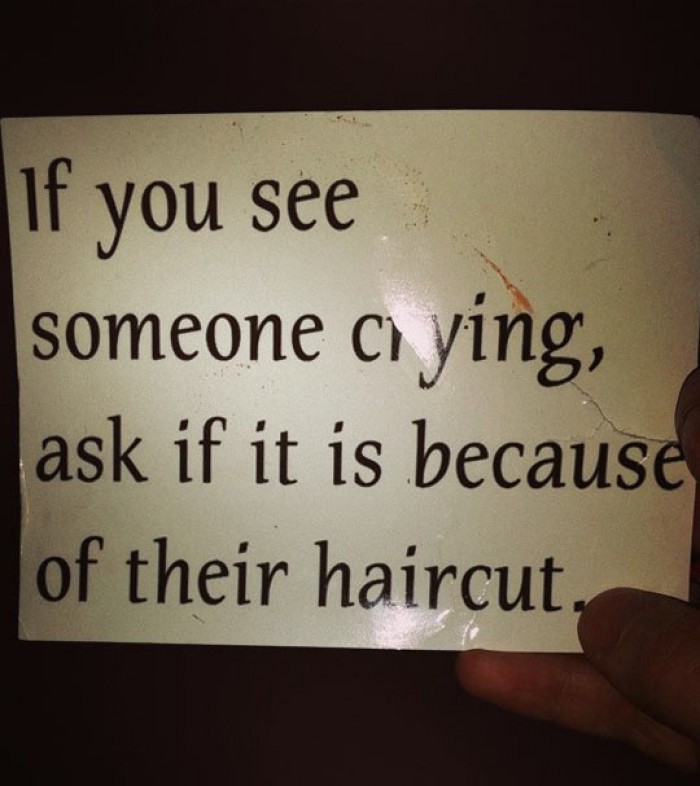 When someone is crying...