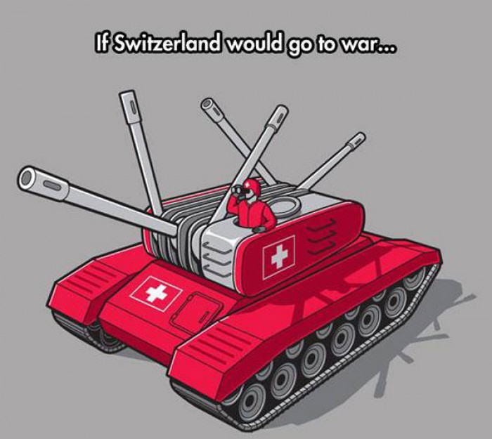 If Switzerland would ever go to war.