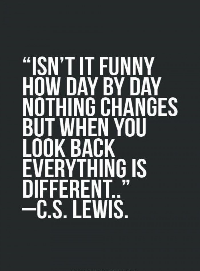 C.S. Lewis -  Isn't it funny how day by day...