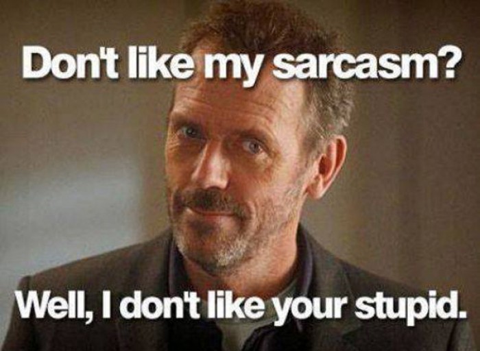 Don't like me sarcasm? Well I don't like your stupid.