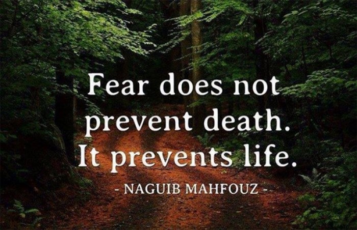 Naguib Mahfouz - Fear does not prevent death, it prevents life