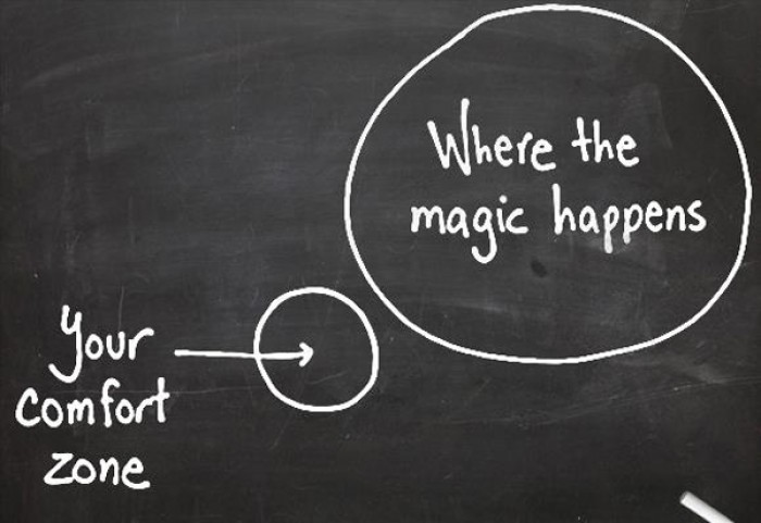Your comfort zone and where the magic happens.