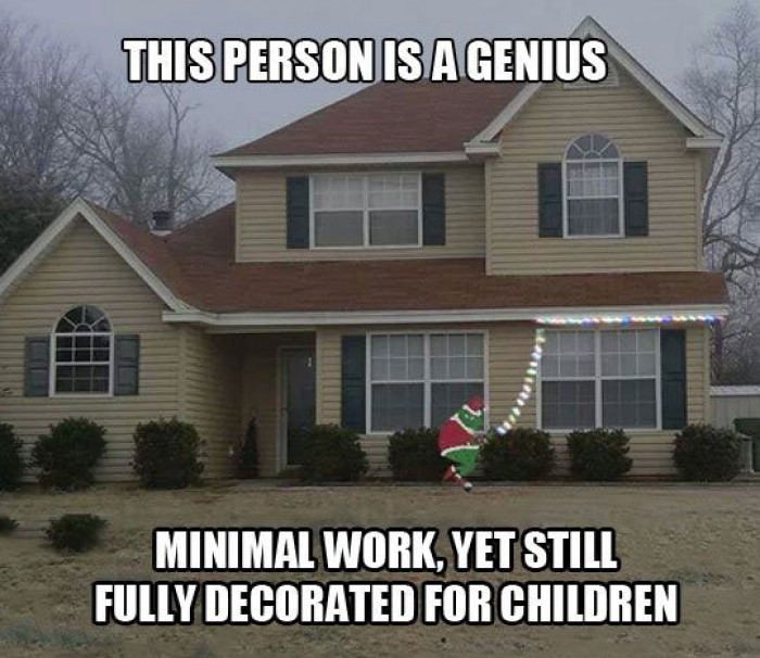 Minimalistic decoration of house for Christmas 
