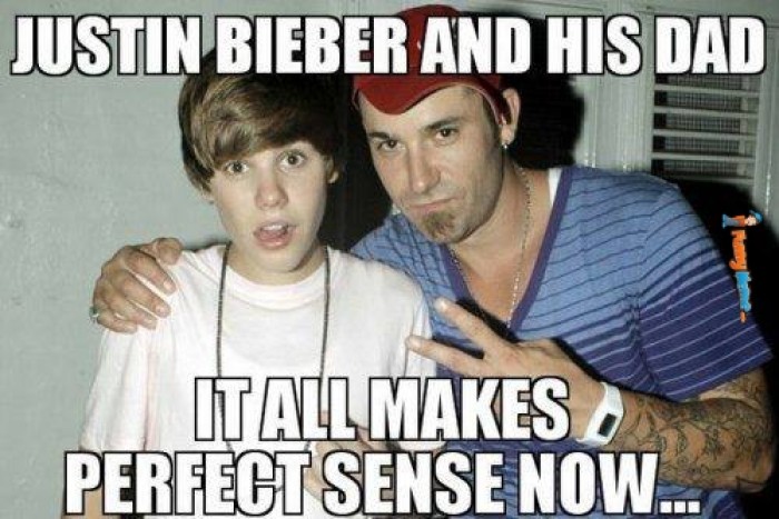 Justin Bieber and his Dad