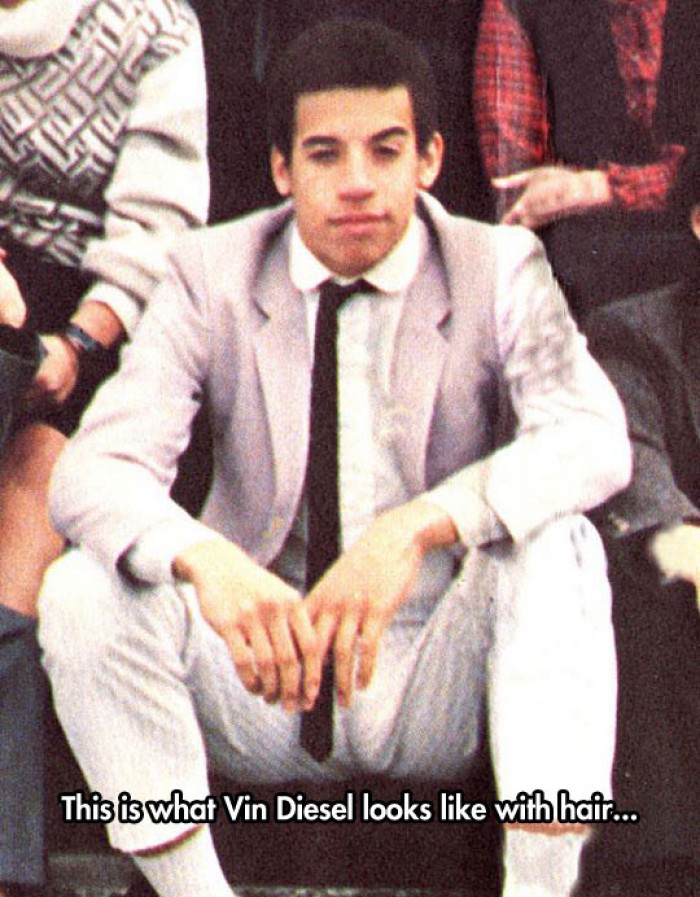 This is what Vin Diesel looks like with hair...