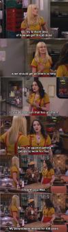 2 Broke Girls funny moment - Interns for 436 years.