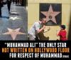 Muhammad Ali the only star not written on hollywood floor
