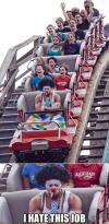 Angry Clown On Roller-coaster