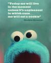 Cookie Monster - Today me will live in the moment unless it