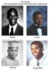 Gangster rappers when they were in high school.