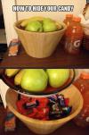 How to hide your candy.