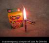 In An Emergency A Crayon Will Burn For 30 Minutes