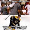 Lebron gets a cramp gets carried off Gregory Campbell breaks leg