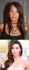 Megan fox in 2005, without any plastic surgery and now.