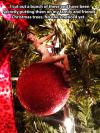 Miley Cyrus on balls for Christmas trees decoration