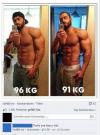 Pumped guy - with 96kg and 91kg funny comment