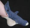 Shark slippers are eating your leg!