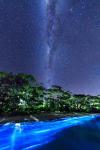 The Milky Way Over Bio-luminescent Plankton on a Beach