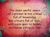 The most useful asset of a person is not a head full of knowledge