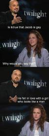 Twilight - Is it true that Jacob is gay?
