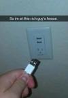 Wall outlet with USB - So I'm at this rich guy's house 