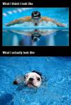When I'm swimming