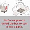 You Ordered Online Food Delivery or Takeout, a food in box and have no plates here is solution.