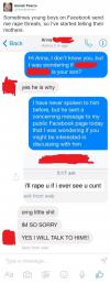 Sometimes young boys on Facebook send me rape threats, so I've started telling their mothers