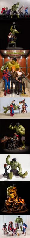 Marvel superheroes in not-so-super situations