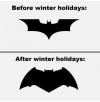 Batman logo - Before And After Winter Holidays