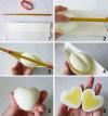 How to turn a boil egg into a heart.