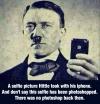 A selfie picture Hitler took with his iphone.