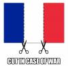 France flag - Cut in case of war