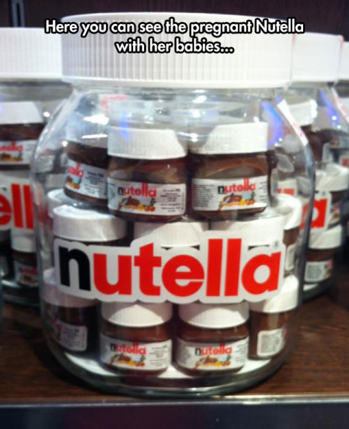 Pregnant Nutella with her babies...